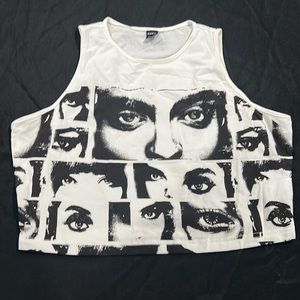 Brand New CON Figure Graphic Crop Tank Top